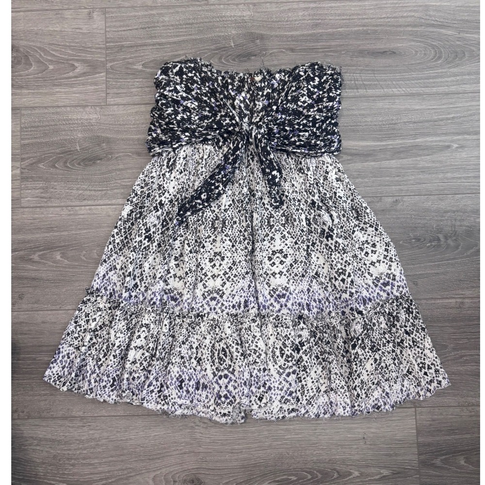 FP One Bali Nights Mini Dress LG Strapless Black White Festival Concert - Picture 2 of 7